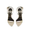 Sandalo a punta con lucchetto in pelle nappa laminata Sandalo a punta con lucchetto in pelle nappa laminata