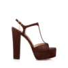 Sandalo con plateau Angelina in pelle scamosciata