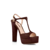 Sandalo con plateau Angelina in pelle scamosciata