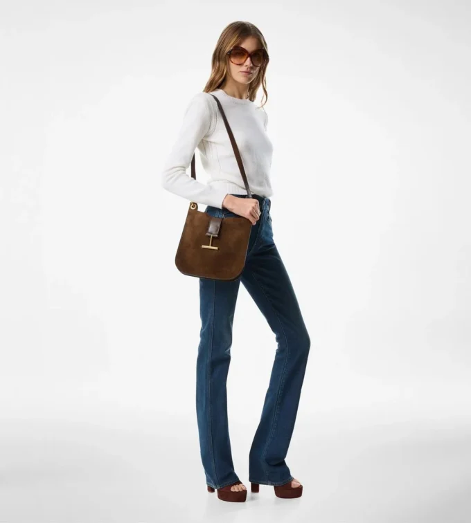 Sandalo con plateau Angelina in pelle scamosciata