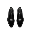 Scarpa stringata intera in pelle brunita