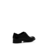 Scarpa stringata intera in pelle brunita