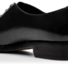 Scarpa stringata intera in pelle brunita