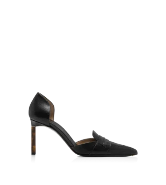 Scarpe con tacco Eva D’Orsay in morbida pelle martellata
