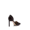 Scarpe con tacco Eva D’Orsay in pelle di coccodrillo lucida stampata