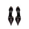 Scarpe con tacco Eva D’Orsay in pelle di coccodrillo lucida stampata