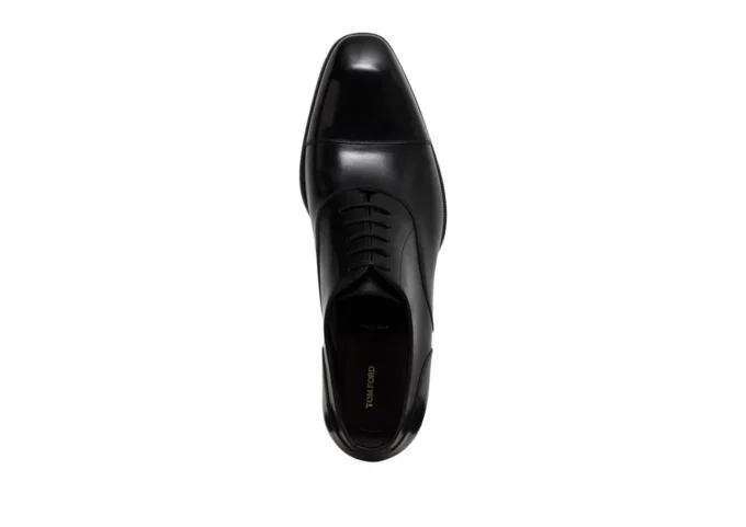 Scarpe stringate con punta Elkan in pelle liscia