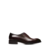Scarpe stringate in pelle brunita