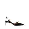 Slingback con fibbia a T in pelle lucida Slingback con fibbia a T in pelle lucida