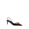 Slingback con fibbia a T in pelle lucida Slingback con fibbia a T in pelle lucida