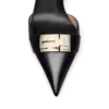 Slingback con fibbia a T in pelle lucida Slingback con fibbia a T in pelle lucida
