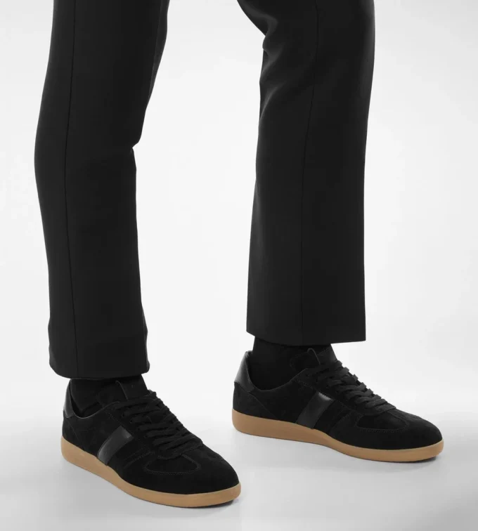 Sneaker in pelle scamosciata