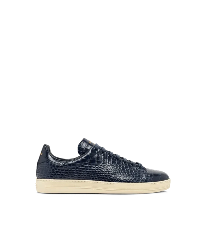 Sneaker Warwick in pelle di alligatore stampata