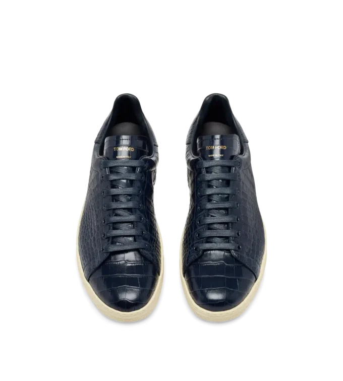Sneaker Warwick in pelle di alligatore stampata