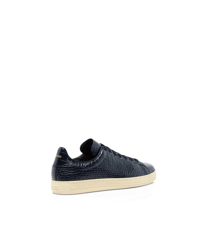 Sneaker Warwick in pelle di alligatore stampata