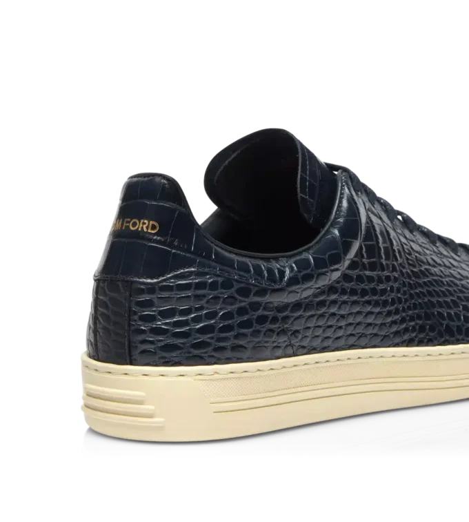 Sneaker Warwick in pelle di alligatore stampata