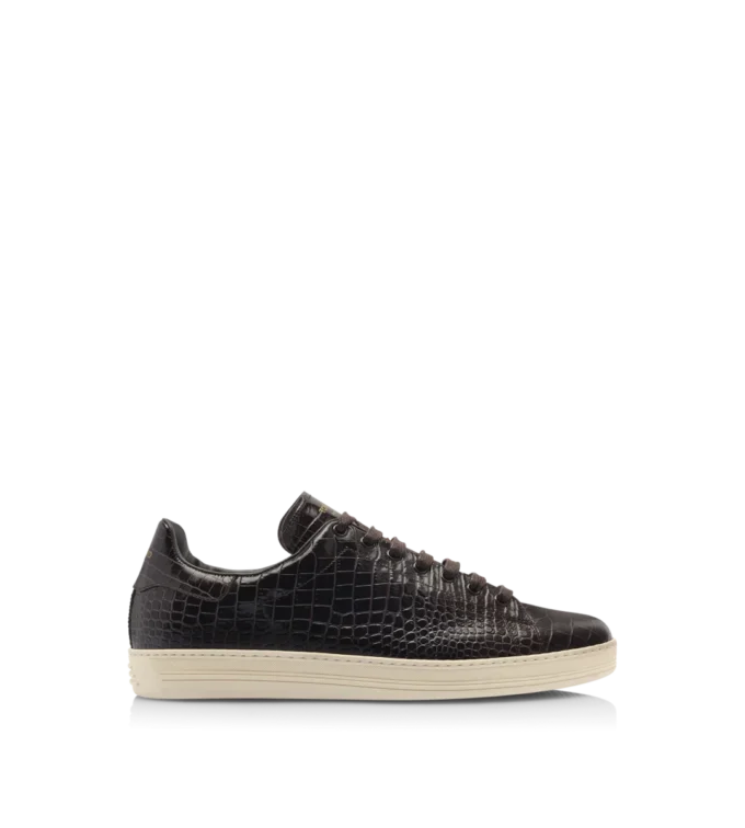 Sneaker Warwick stampata coccodrillo