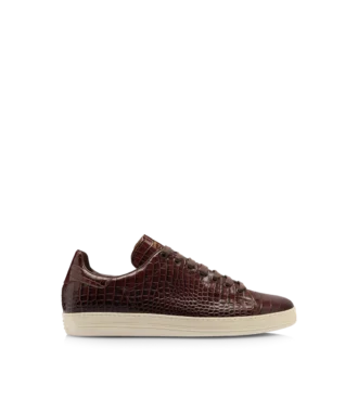 Sneaker Warwick stampata coccodrillo