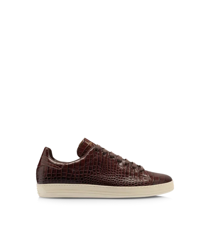 Sneaker Warwick stampata coccodrillo