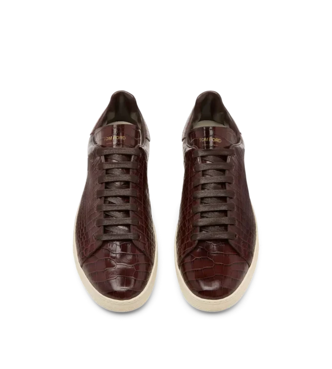 Sneaker Warwick stampata coccodrillo