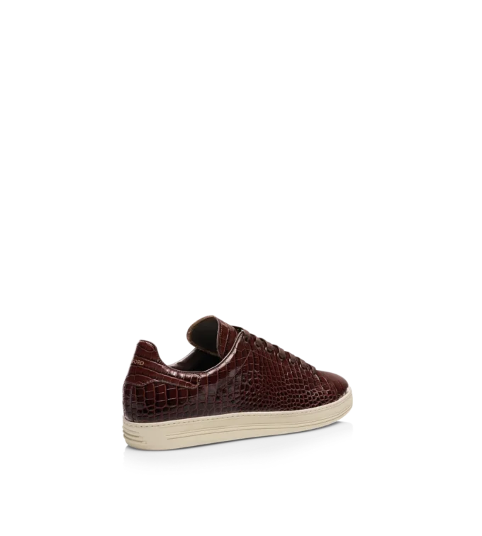 Sneaker Warwick stampata coccodrillo