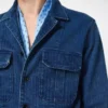 Soprabito in denim a spina di pesce Soprabito in denim a spina di pesce