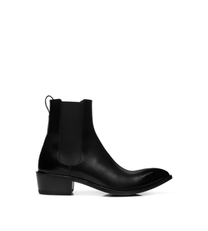 Stivaletti Chelsea in pelle brunita