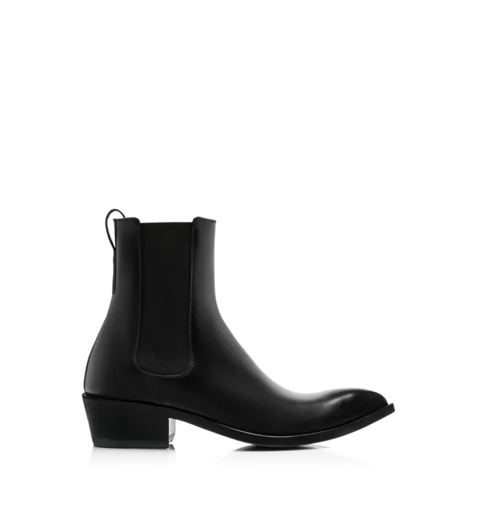 Stivaletti Chelsea in pelle brunita