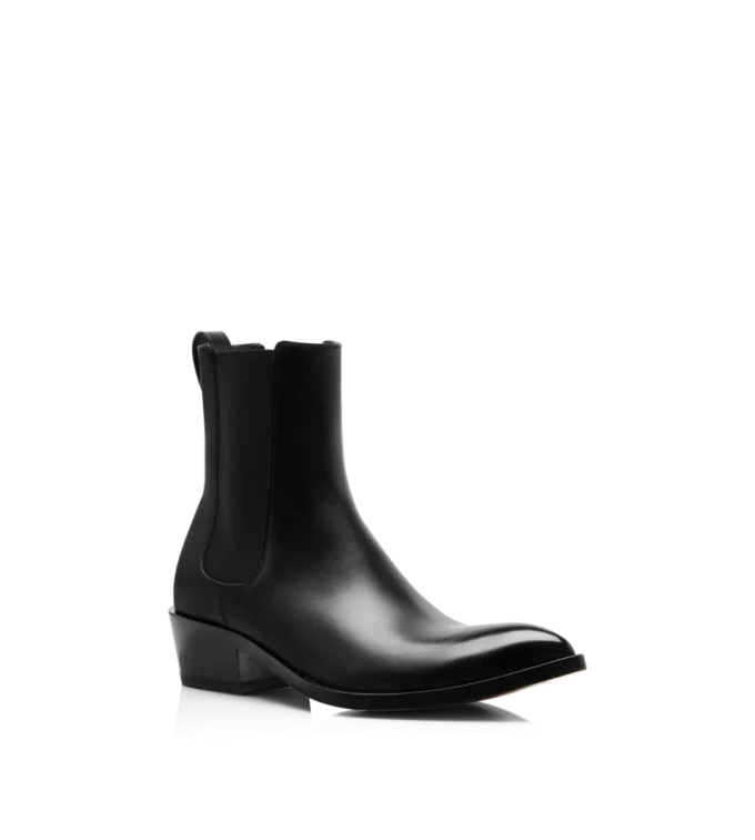 Stivaletti Chelsea in pelle brunita