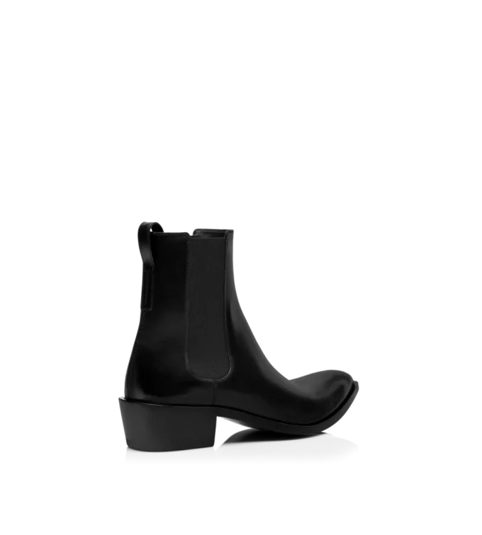 Stivaletti Chelsea in pelle brunita