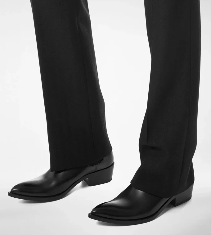 Stivaletti Chelsea in pelle brunita