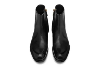 Stivali con zip Edgar in pelle brunita