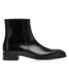Stivali con zip Elkan in pelle brunita
