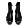Stivali con zip Elkan in pelle brunita