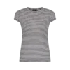 T-shirt a righe con logo TF ricamato tono su tono