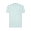 T-shirt girocollo in cotone e seta