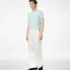 T-shirt girocollo in cotone e seta