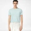 T-shirt girocollo in cotone e seta