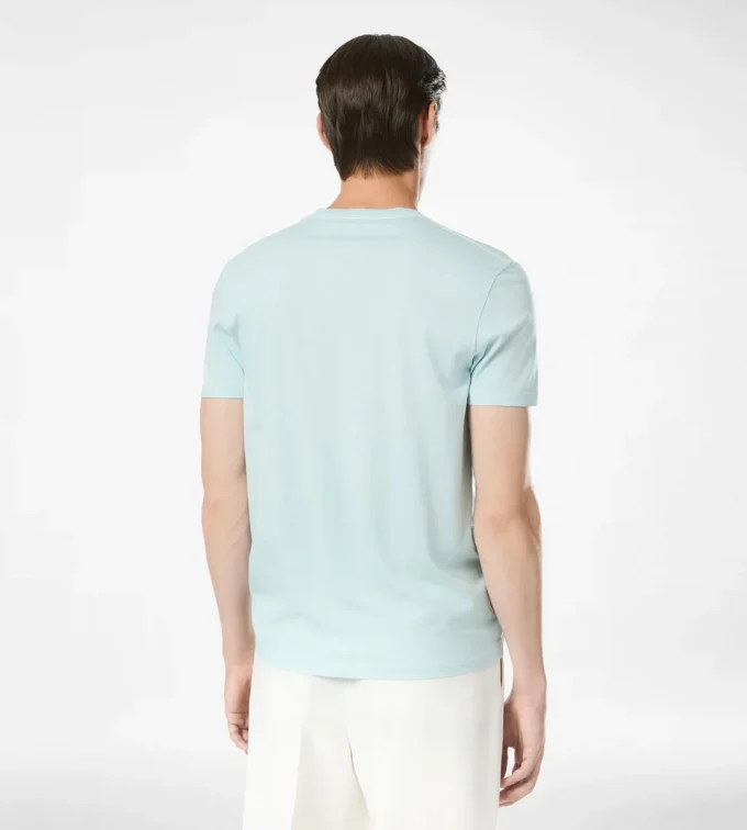 T-shirt girocollo in cotone e seta