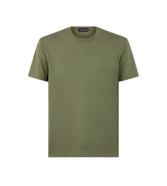T-shirt girocollo in cotone Lyocell