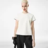 T-shirt in nappa Lux e duchesse lavato T-shirt in nappa Lux e duchesse lavato