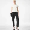 T-shirt in nappa Lux e duchesse lavato T-shirt in nappa Lux e duchesse lavato
