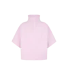 T-shirt scultorea con collo a imbuto in misto cashmere ultrafine T-shirt scultorea con collo a imbuto in misto cashmere ultrafine