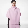 T-shirt scultorea con collo a imbuto in misto cashmere ultrafine T-shirt scultorea con collo a imbuto in misto cashmere ultrafine