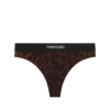 Tanga Signature in modal con stampa leopardata riflettente