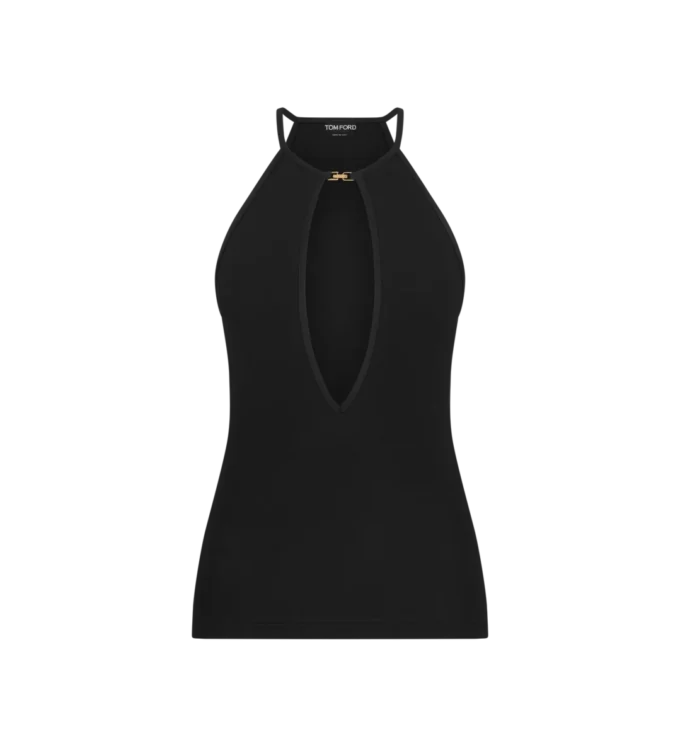 Top con scollo all’americana e cut-out Top con scollo all’americana e cut-out