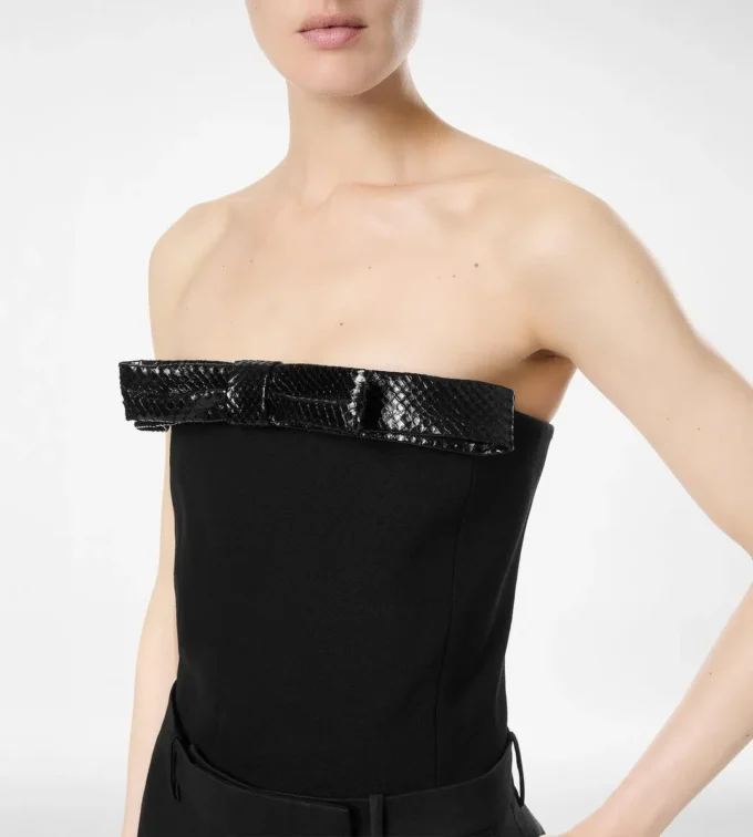 Top senza spalline con fiocco Top senza spalline con fiocco