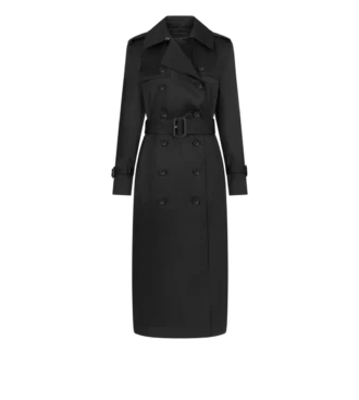Trench con sottocollo in pelle