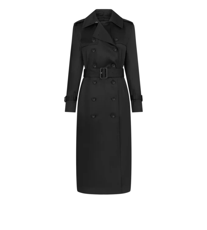 Trench con sottocollo in pelle Trench con sottocollo in pelle
