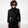 Trench con sottocollo in pelle Trench con sottocollo in pelle